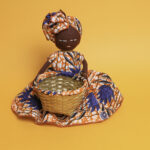 Handmade African dolls with Basket - Image 2